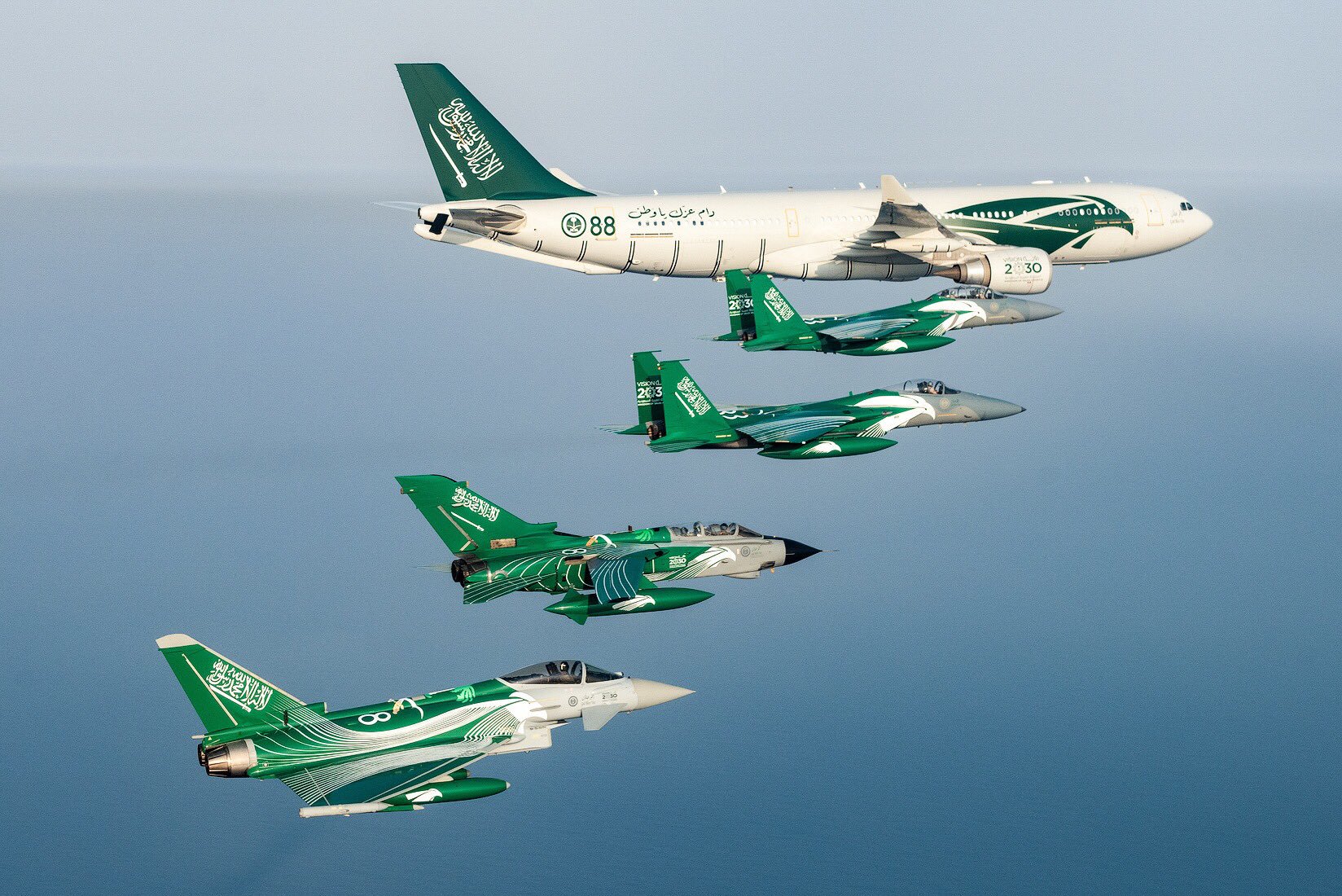 RSAF aircrafts with special livery to celebrate their National Day