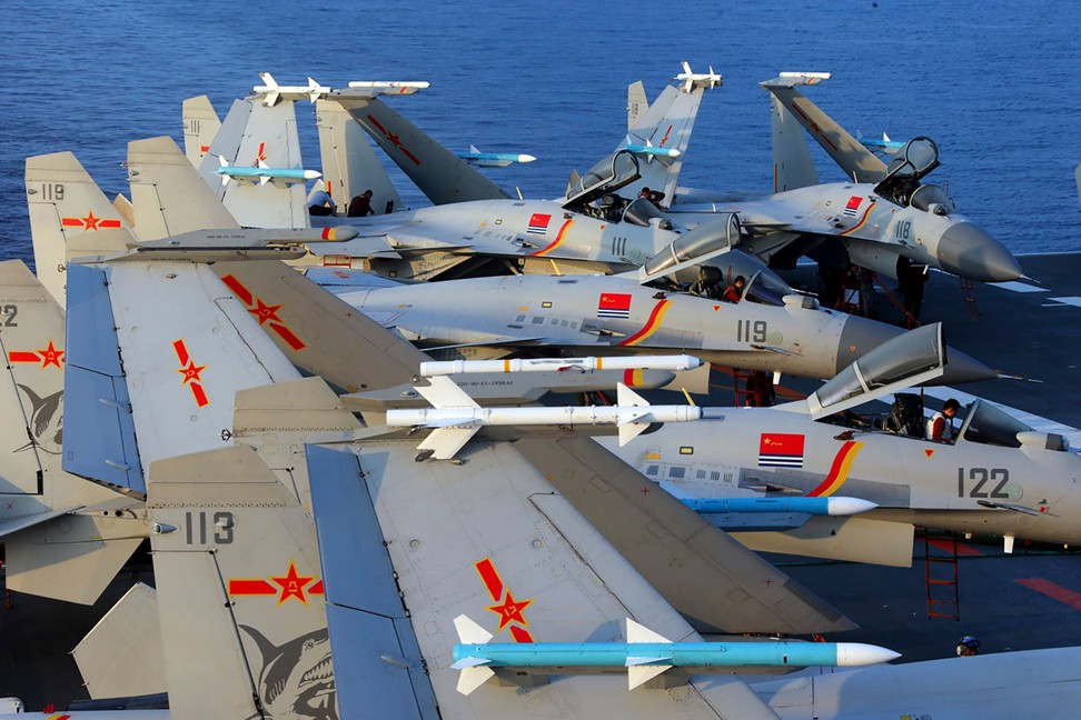 The J-15 is the only carrier-based warplane in service, and China has less than 30 of them. Photo: AFP