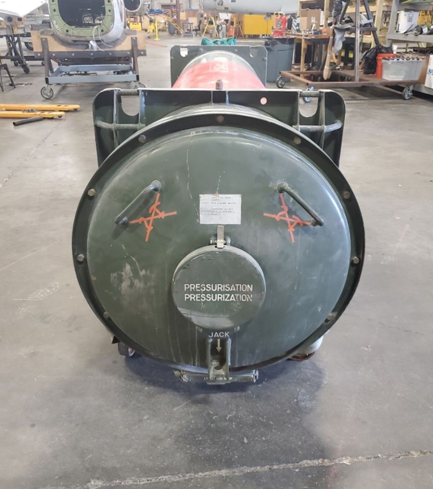 Usually, containers have inert missiles in them, but this French missile had explosives on it