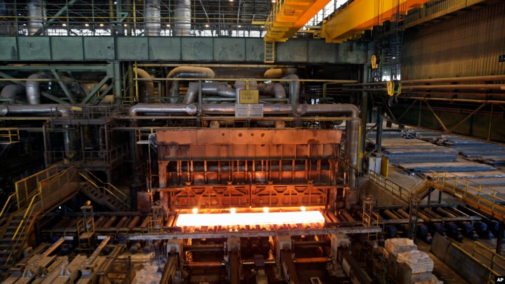 FILE - In this photo taken May 31, 2012, a furnace of the Mobarakeh Steel Complex is seen, 280 miles (460 kilometers) south of Tehran. 