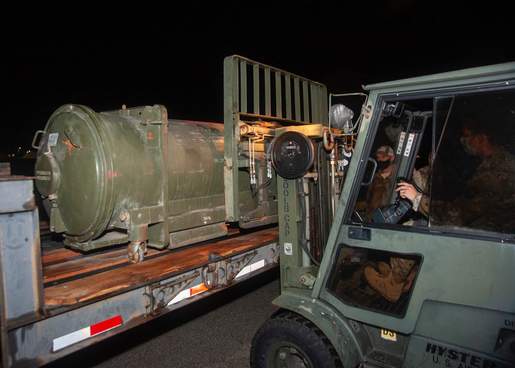 The missile is awaiting disposal at a safe location