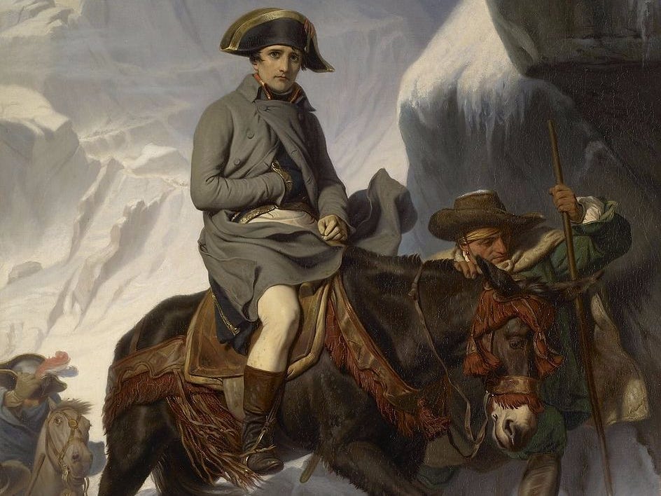 Napoleon crossing Alps