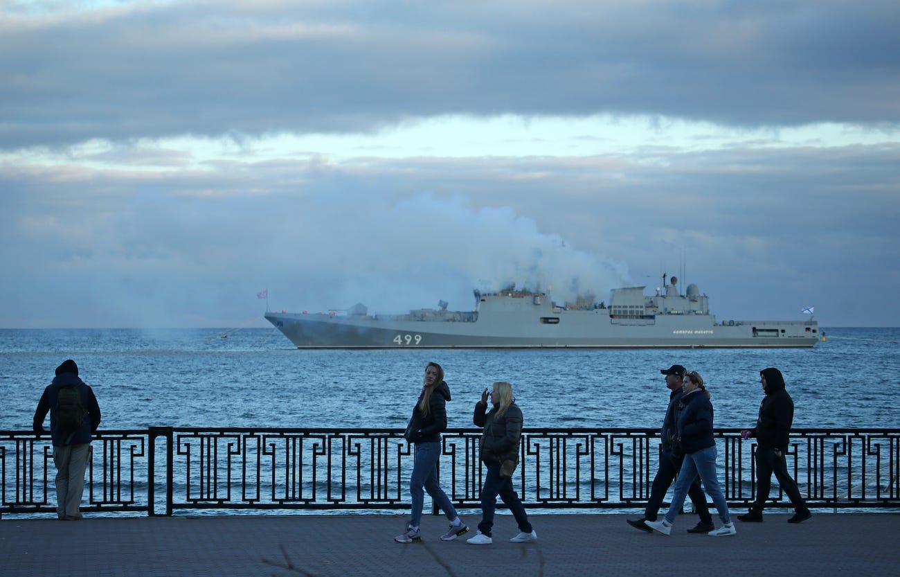 Russia Navy frigate Admiral Makarov Black Sea