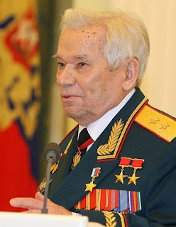 Mikhail Kalashnikov few weeks before his death during a high-profile speech
