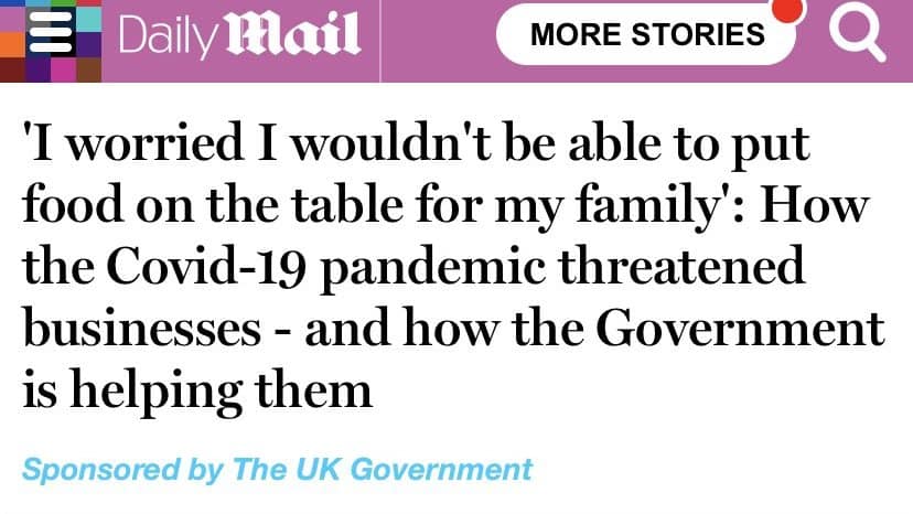 The government is paying the Sun and Daily Mail for positive coverage of its coronavirus response