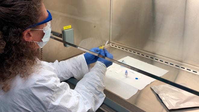 Coronavirus vaccine testing in Kansas City, Missouri on April 8, 2020.